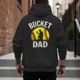 Retro Daddy Bucket Dad Softball Girl Men's Hoodie Back Print