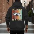 Retro Fat Chonk Dad Tee Cat Daddy To A Fatty Men's Hoodie Back Print