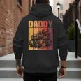 Retro Monster Truck Daddy Matching Family Birthday Party Men's Hoodie Back Print