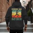Retro Running Dad Runner Marathon Athlete Humor Outfit Men's Hoodie Back Print
