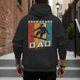 Retro Snowboard Dad Snowboarding Father Snowboarder Dad Men's Hoodie Back Print