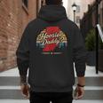 Retro Vintage US States Hoosier Daddy State Outline Desig Men's Hoodie Back Print