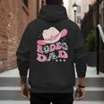 Rodeo Dad Pink Cowgirl 1St Birthday Family Matching Men's Hoodie Back Print