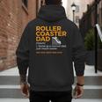 Roller Coaster Dad Definition Best Dad Ever Men's Hoodie Back Print