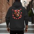 Rottweiler Heart Glasses Cute Rottie Dog Lover Mom Dad Kids Men's Hoodie Back Print