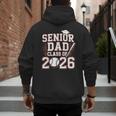 Senior Dad Class Of 2026 Graduate Baseball 2026 Graduation Men's Hoodie Back Print