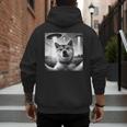 Shiba Inu Dog Dad Mom Graphic Selfie UFOs Weird Aliens Men's Hoodie Back Print