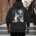 Siberian Husky Alien UFO Taking a Selfie Dog Mom Dad Men's Hoodie Back Print