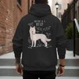 Siberian Husky Dog Anatomy Pet Mom Cute Dog Dad Men Women Kids Men's Hoodie Back Print