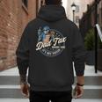 Skeleton Dad Tax Making Sure It's Not Poison Fathers Day Men's Hoodie Back Print