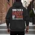 Soon To Be Dad Twins Fatherhood Pregnancy Announcement New D Men's Hoodie Back Print