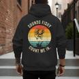 Sounds Fishy Count Me In Dad Grandpa Vintage Fishing Men's Hoodie Back Print