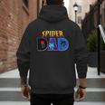Spider Dad Shirt Birthday Fathers Day Halloween Costumes Pjs Men's Hoodie Back Print
