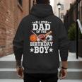 All Star Dad Of The Birthday Boy Basketball Soccer Sport Men's Hoodie Back Print