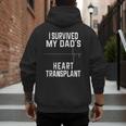 I Survived My Dad's Heart Transplant Men's Hoodie Back Print