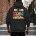 I Tell Dad Jokes Periodically Retro Papa Fathers Day Men Men's Hoodie Back Print