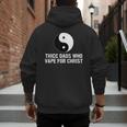 Thicc Dads Who Vape For Christ Father Day Men's Hoodie Back Print Thicc Dads Who Vape For Christ Father Day Men's Hoodie Back Print