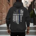 Thin Blue Line Proud Dad Police Family T-Shirt Men's Hoodie Back Print Thin Blue Line Proud Dad Police Family T-Shirt Men's Hoodie Back Print