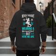 Never Thought I'd Be Wearing a Mermaid Dad Small Men's Hoodie Back Print