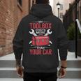 My Toolbox Costs More Than Your Car Mechanic Dad Rrepair Guy Men's Hoodie Back Print