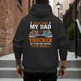 Trucker Father's Day To The World My Dad Is Just A Trucker Men's Hoodie Back Print