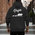 Twin Dad Papa Bear Two Cubs 2 Kids Men's Hoodie Back Print