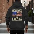 I Have Two Titles Veteran And Opa Dad Papa Grandpa Men's Hoodie Back Print