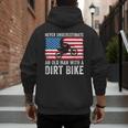 Never Underestimate An Old Man With A Dirt Bike Grandpa Dad Men's Hoodie Back Print