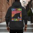 Unicorn Birthday Outfit Dad Unicorn Costume Bday Dad Unicorn Men's Hoodie Back Print