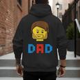 Unique Family Dad Master Builder Building Bricks Blocks Men's Hoodie Back Print