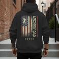 USA American Flag Archery Dad Men's Hoodie Back Print