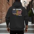 USS Brooke FFG-1 Frigate Veterans Day Son Father Grandpa Dad Men's Hoodie Back Print