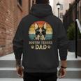 Vintage Boston Terrier Dad Dog Lovers Father's Day Tee Men's Hoodie Back Print