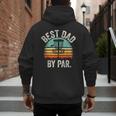 Vintage Disc Golf Dad Best Dad By Par Disk Golf Men's Hoodie Back Print