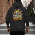 Vintage Father's Day Fishing Full Time Dad Part Time Hooker Men's Hoodie Back Print