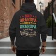 Vintage Great Grandpa For Fathers Day Dad Papa Grandpa Men's Hoodie Back Print