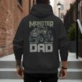 Vintage Monster Truck Lover DAD Family Matching Birthday Men's Hoodie Back Print
