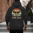 Vintage Pug Dad Dog Lovers Father's Day Tee Men's Hoodie Back Print