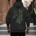 Vintage USA Camo Flag Proud Rottweiler Dad Rottie Silhouette Men's Hoodie Back Print