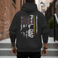 Vintage USA Flag Billiards Player Proud Pool Dad Men's Hoodie Back Print
