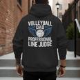 Volleyball Dad Professional Line Judge Volleyball Father Men's Hoodie Back Print