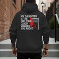 Volleyball Mom Dad Parent Shirt Daughter Player Men's Hoodie Back Print