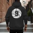 Volleyball Player 9 Volleyball Mom Dad Jersey Number 9 Men's Hoodie Back Print