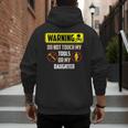 Warning Do Not Touch My Tools Or My Daughter Dad Men's Hoodie Back Print