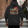 Waterski Dad Fathers Day Ski Lover Dad Water Skiing Rider Men's Hoodie Back Print