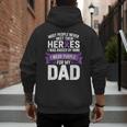 I Wear Purple For My Dad Pancreatic Cancer Support Men's Hoodie Back Print