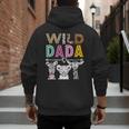 Wild Dada Zoo Theme Birthday Safari Jungle Matching Party Men's Hoodie Back Print