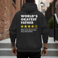 Worlds Okayest Father Dad Joke Review For Fathers Day Men's Hoodie Back Print Worlds Okayest Father Dad Joke Review For Fathers Day Men's Hoodie Back Print