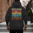 Wrestling Dad Like A Normal Dad Only Cooler Father's Day Men's Hoodie Back Print