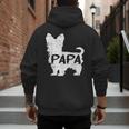 Yorkshire Terrier Papa Dog Puppy Doggie Pet Lover Yorkie Dad Men's Hoodie Back Print
